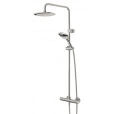 Bristan Claret Thermostatic exposed bar valve shower with Rigid Riser and Integral diverter to handset -  Chrome Finish