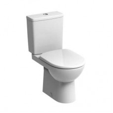 Twyford E100  series round toilet horizontal outlet premium pan White