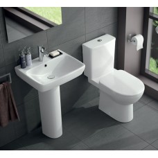 Twyford E100 Series One Tap Hole Square Washbasin 550 x 420mm - White